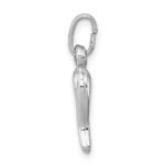 Sterling Silver Rhodium-plated Italian Horn Charm - Image 2