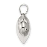 Sterling Silver Rhodium-plated Puffed Heart Charm - Image 2