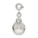 Sterling Silver Rhodium-plated Red and Black Enameled Lady bug Charm - Image 3