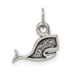 Sterling Silver Antiqued Whale Charm - Image 4