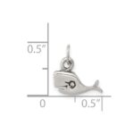 Sterling Silver Antiqued Whale Charm - Image 3