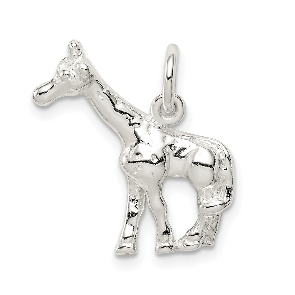 QC6365.jpg Sterling Silver Giraffe Charm - Image 1
