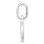 Sterling Silver Rhodium-plated Satin Angel Charm - Image 2