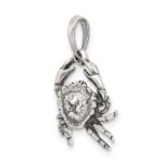 Sterling Silver Antiqued Cancer Zodiac Pendant - Image 5