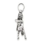 Sterling Silver Antiqued Sagittarius Zodiac Pendant - Image 2