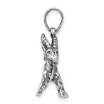 Sterling Silver Antiqued Capricorn Zodiac Pendant - Image 2