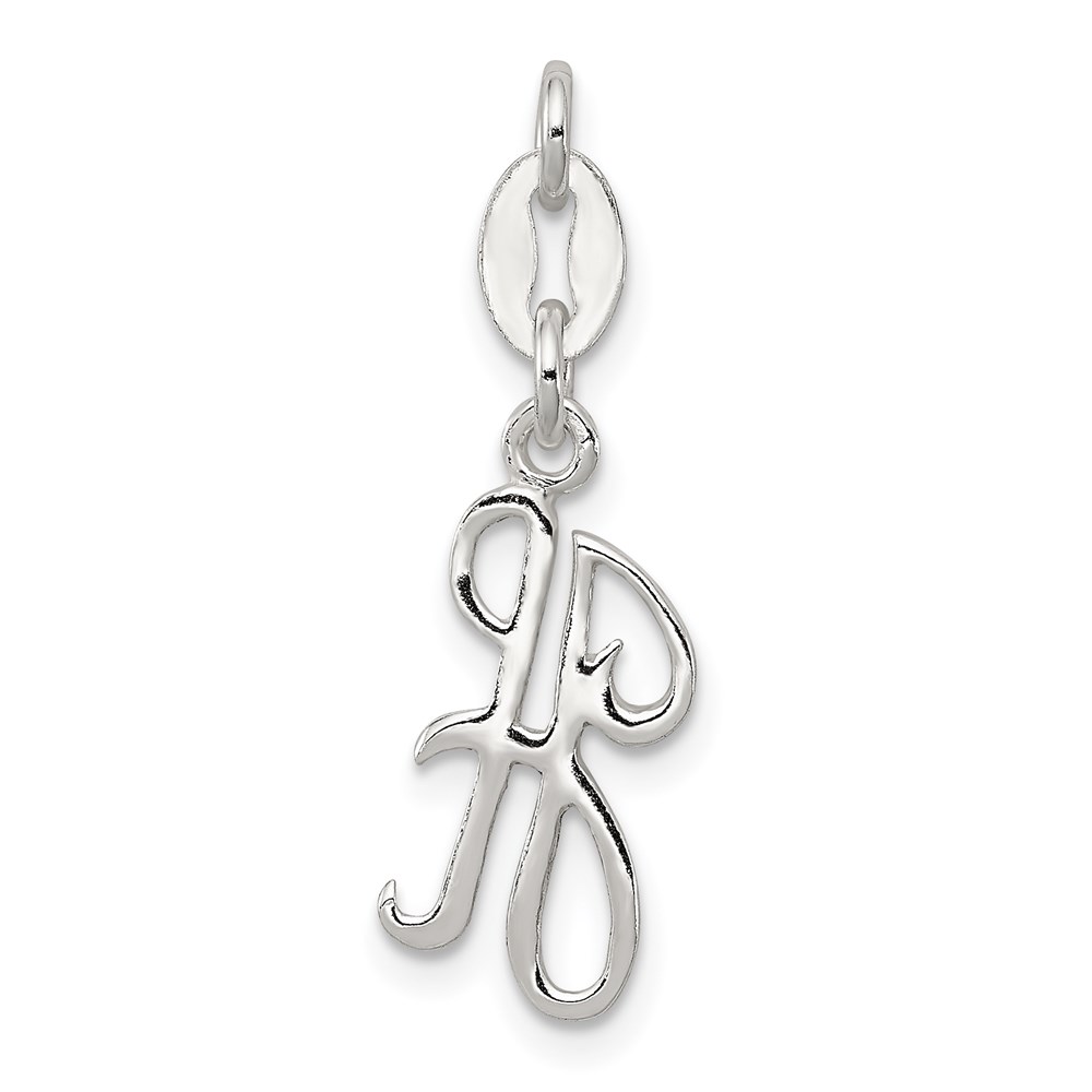 QC6510H.jpg Sterling Silver Letter H Initial Charm - Image 1