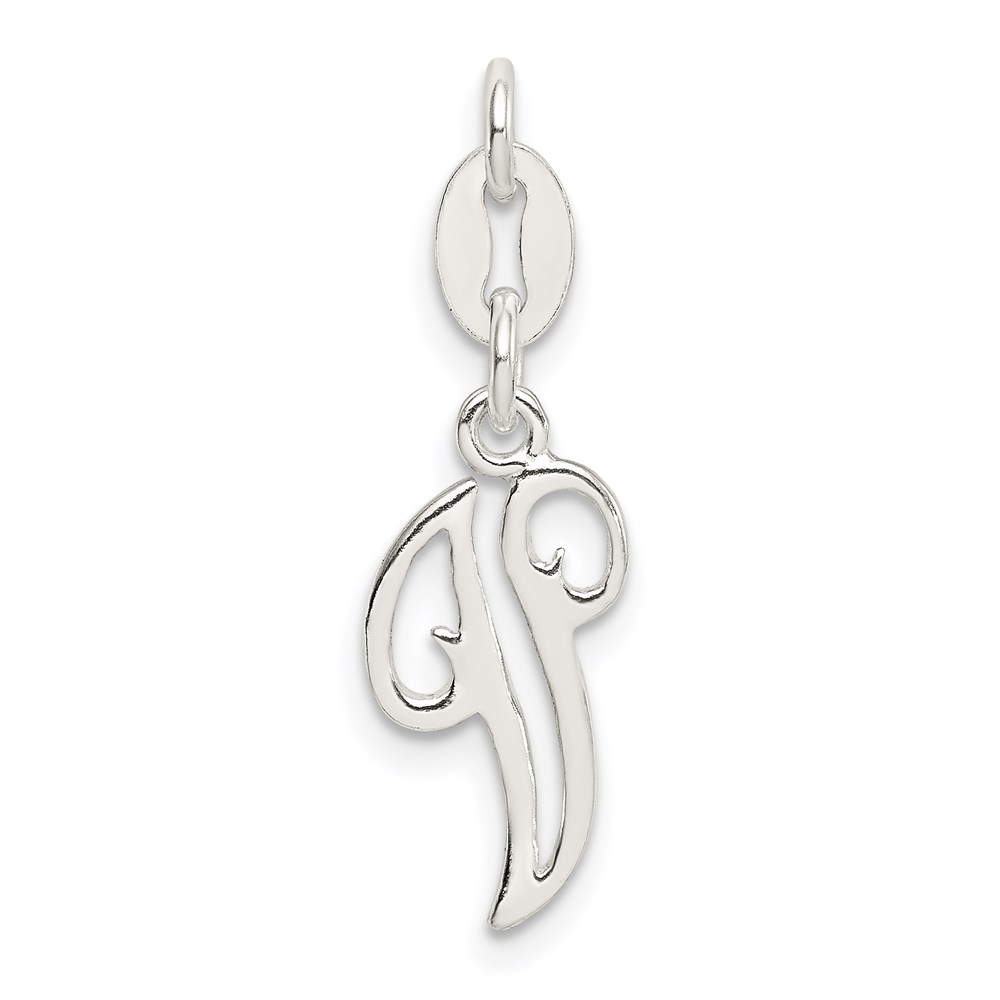 QC6510V.jpg Sterling Silver Letter V Initial Charm - Image 1