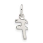 Sterling Silver Letter F Initial Charm - Image 3