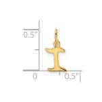 Sterling Silver Gold-tone Polished Letter I Initial Charm - Image 4