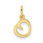 Sterling Silver Gold-tone Polished Letter O Initial Charm - Image 3