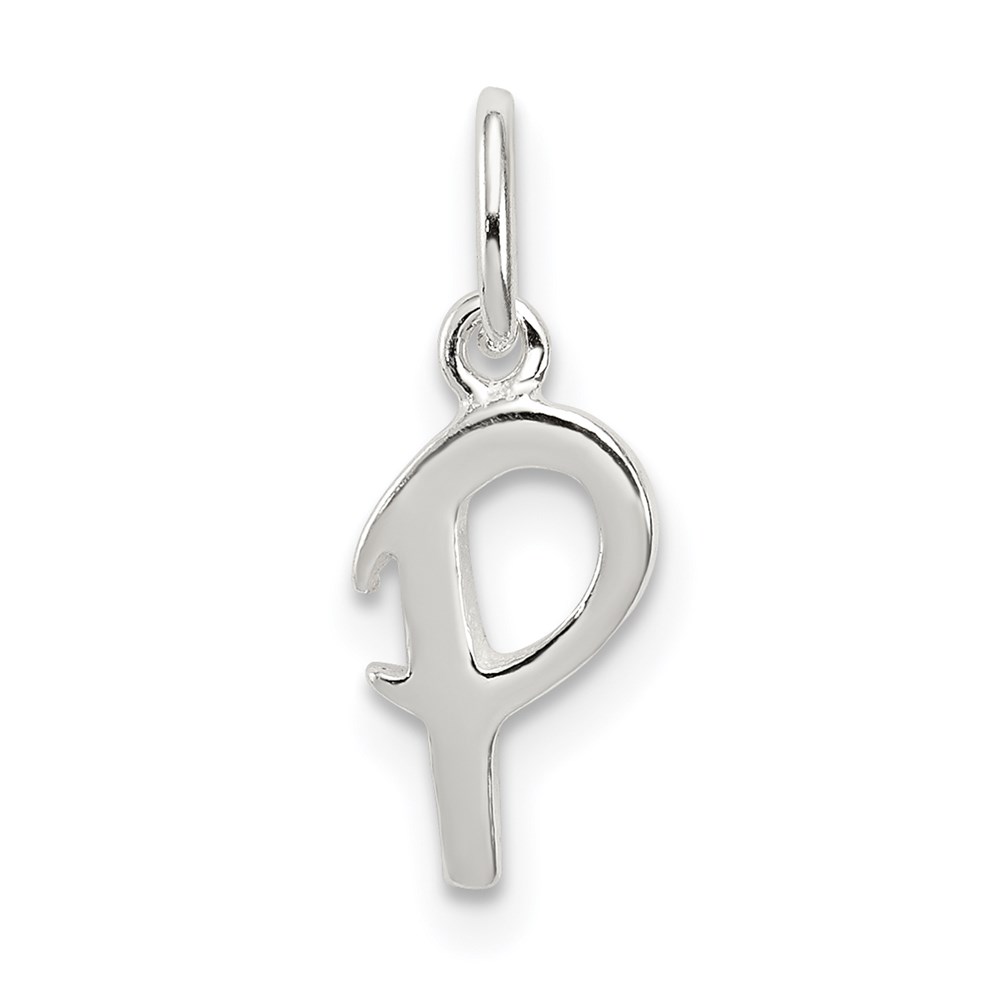 QC6511P.jpg Sterling Silver Letter P Initial Charm - Image 1