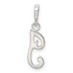 Sterling Silver Letter I Initial Pendant - Image 4