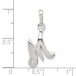 Sterling Silver Letter M Initial Pendant - Image 3