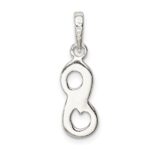 Sterling Silver Letter S Initial Pendant - Image 4