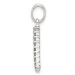 Sterling Silver CZ Letter A Initial Pendant - Image 2