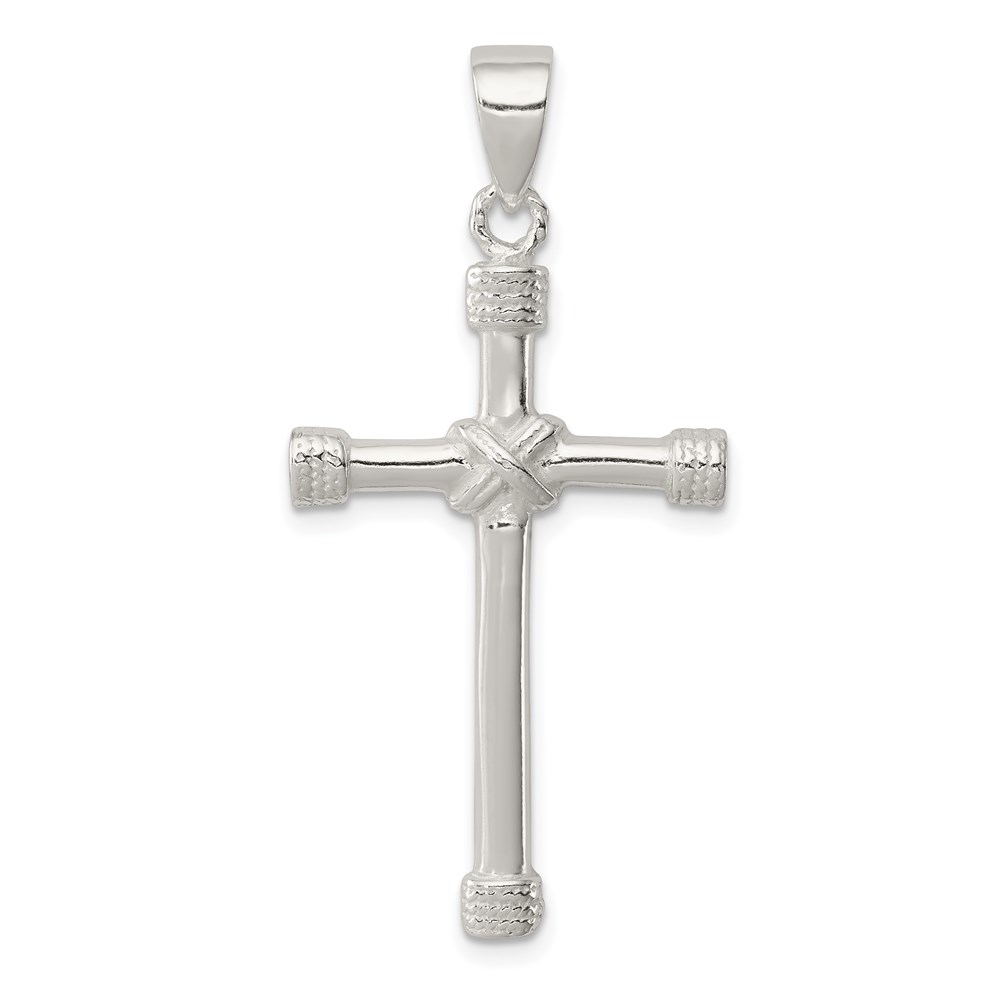 QC6655.jpg Sterling Silver Polished Cross Pendant - Image 1