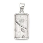 Sterling Silver You Are Never Alone Antiqued Footprint Pendant - Image 4