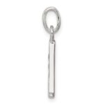 Sterling Silver White CZ Letter A Initial Pendant - Image 2