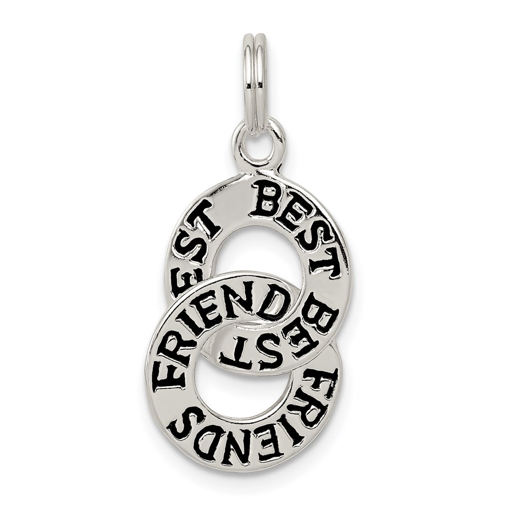 QC6765.jpg Sterling Silver Best Friends Charm - Image 1