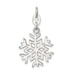 Sterling Silver Polished Snowflake Charm - Image 4