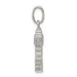 Sterling Silver Rhodium-plated Big Ben Charm - Image 2