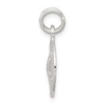 Sterling Silver Rhodium-plated Polished Sand Dollar Charm - Image 2