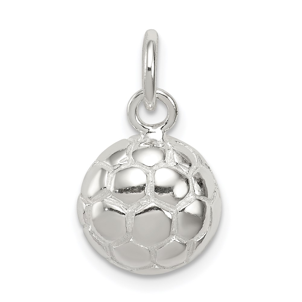 QC710.jpg Sterling Silver Soccer Ball Charm - Image 1