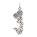Sterling Silver Antiqued Cheerleader Charm - Image 4