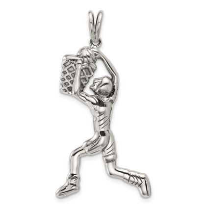 Sterling Silver Basketball Player Charm