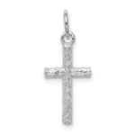 Sterling Silver Rhodium Plated Cross Pendant - Image 4