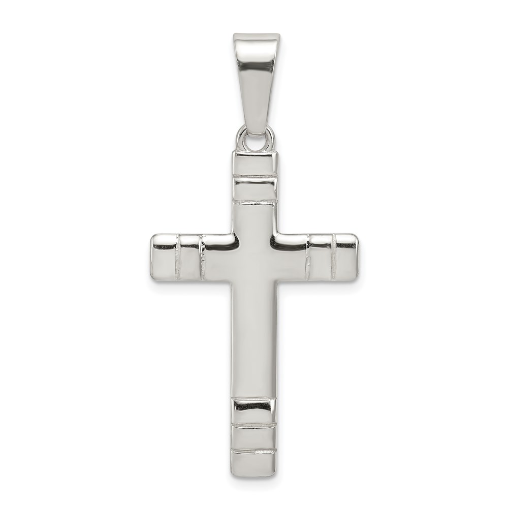 QC7222.jpg Sterling Silver Polished Cross Pendant - Image 1