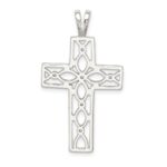 Sterling Silver Polished Cross Pendant - Image 4
