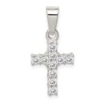 Sterling Silver CZ Cross Pendant