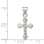Sterling Silver Cross with CZ Pendant - Image 3