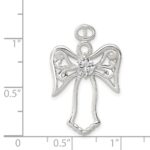 Sterling Silver CZ Angel Pendant - Image 3