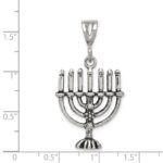 Sterling Silver Antiqued Menorah Charm - Image 3