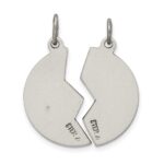 Sterling Silver Satin Antiqued 2-Piece Mizpah Pendant - Image 4