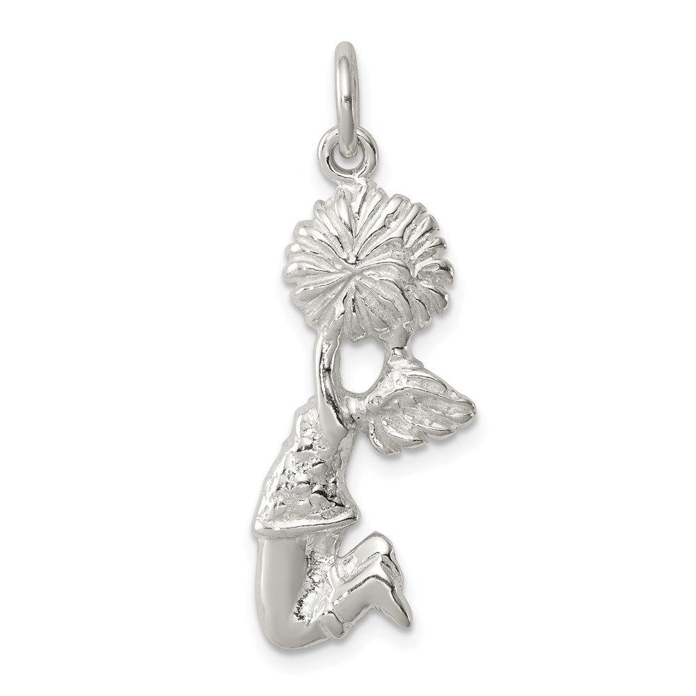 QC746.jpg Sterling Silver Cheerleader Charm - Image 1