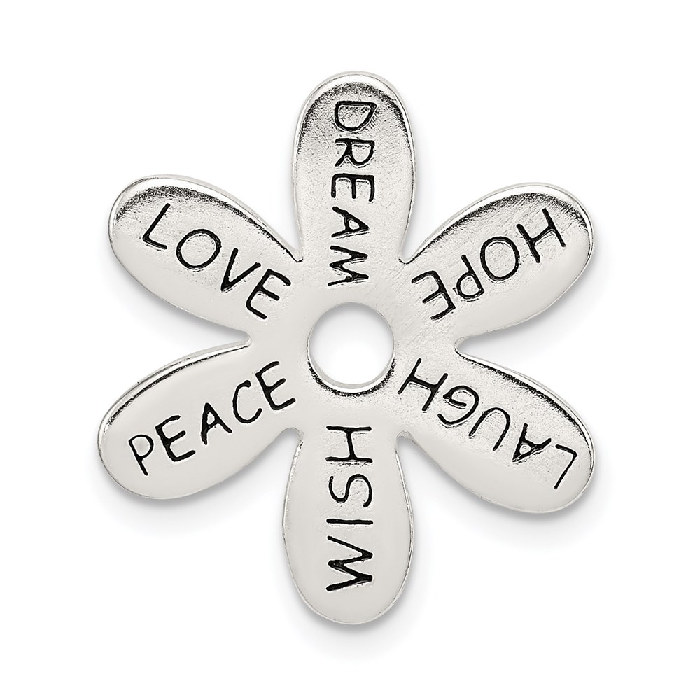 QC7499.jpg Sterling Silver Enameled Flower Slide - Image 1