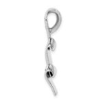 Sterling Silver Rhodium-plated Love, Live, Laugh Charm - Image 2