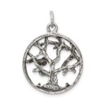 Sterling Silver Antiqued Tree Charm - Image 4