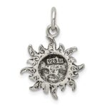 Sterling Silver Antiqued Sun Charm - Image 4