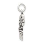 Sterling Silver Antiqued Moon Charm - Image 2