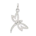 Sterling Silver With CZ Dragonfly Pendant - Image 4