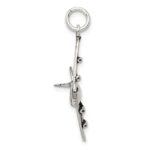 Sterling Silver Antiqued Airplane Charm - Image 2