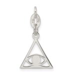 Sterling Silver Polished Evil Eye Charm - Image 3