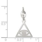 Sterling Silver Polished Evil Eye Charm - Image 4