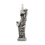 Sterling Silver Antiqued Statue of Liberty Charm - Image 3