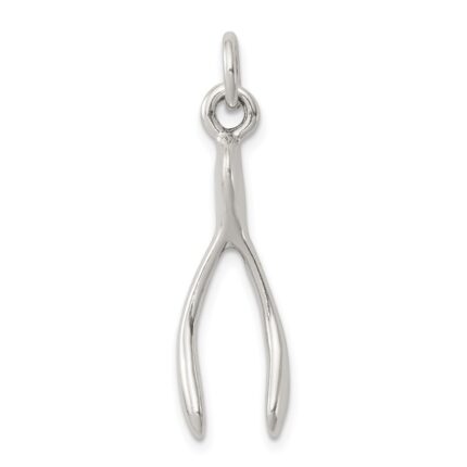Sterling Silver Antiqued Wish Bone Charm